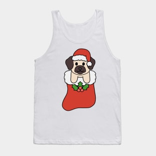 Christmas Pug Stocking Tank Top